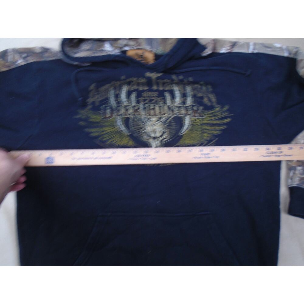 Buck Wear American Tradition Deer Hunter Hoodie Black Camouflage Size XL - Picture 4 of 11
